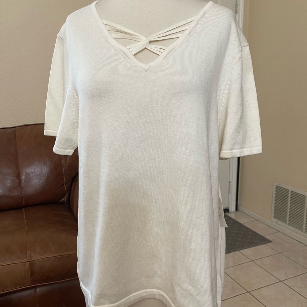 Mercer Street Studio women’s top ivory color Size L NWT